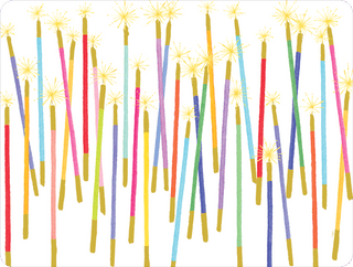 Candles Paper Placemats Rectangle 12-In