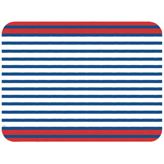 Breton Stripe Blue Paper Placemats Rectangle 12-In