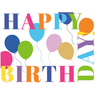 Birthday Surprise White Paper Placemats Rectangle 12-In