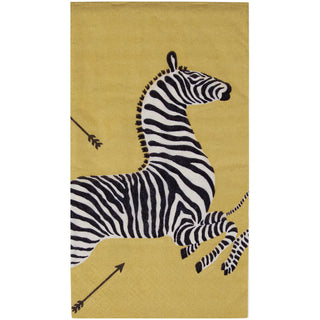 Zebras Gold Guest Towel