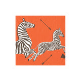 Zebras Orange Cocktail Napkins - 20 Per Package