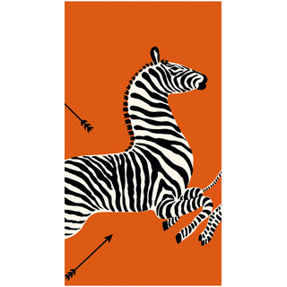 Zebras Orange Guest Towel