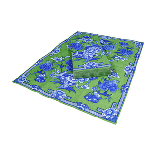 Green And Blue Plate Guest Towel