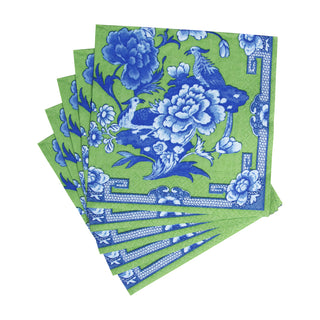 Green And Blue Plate Napkin Luncheon