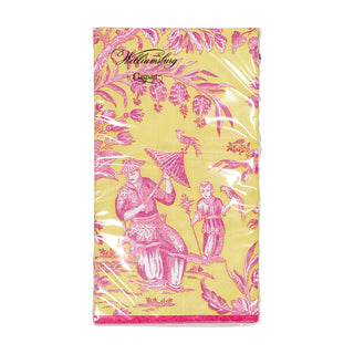 Silk Road Toile Chartreuse Guest Towel