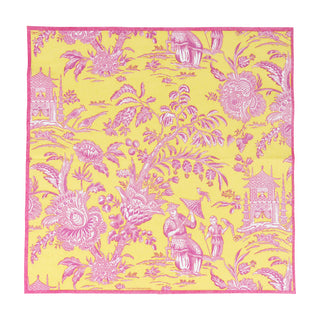 Silk Road Toile Chartreuse Luncheon Napkins - 20 Per Package