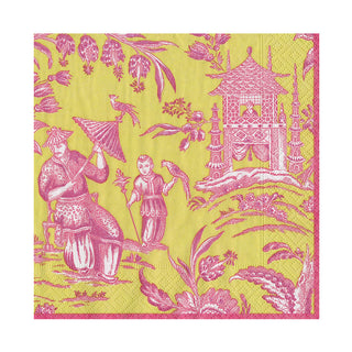 Silk Road Toile Chartreuse Napkin Luncheon