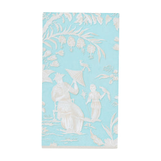 Silk Road Toile Robin's Egg Guest Towel Napkins - 15 Per Package