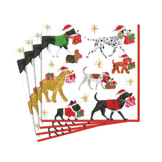 Christmas Delivery-White Napkin Cocktail