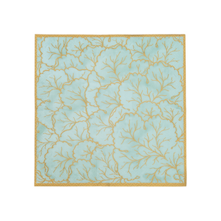 Gilded Majolica Saltwater Cocktail Napkins - includes 20 Cocktail Napkins