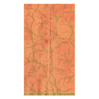 Gilded Majolica Coral Guest Towels - includes 15 Guest Towels