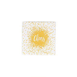 Cheers Gold  Napkin Box Cocktail - 40 per box