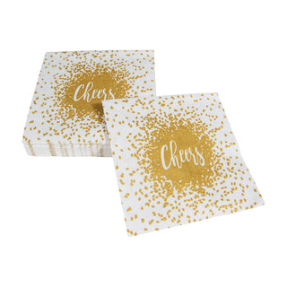 Cheers Gold Napkin Cocktail