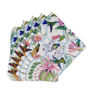 Hummingbird Trellis Napkin Cocktail