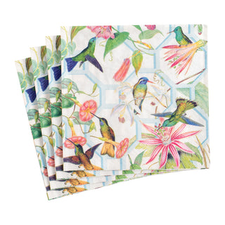 Hummingbird Trellis Luncheon Napkin - package of 20