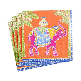 Royal Elephant Orange Napkin Cocktail