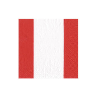 Bandol Stripe Red Napkin Cocktail