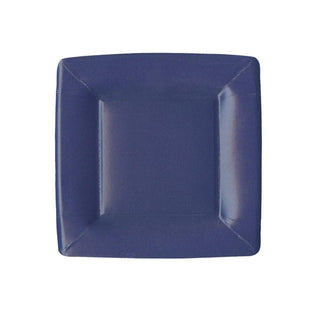 Grosgrain Border Navy  Sq Salad/Dessert Plates Square