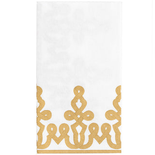 Dessin Passementerie Gold-Ppr Linen Guest Towels Airlaid - 12 In