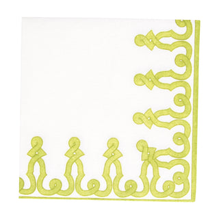 Dessin Passementerie Moss Green-Ppr Napkin Airlaid Cocktail-15 In