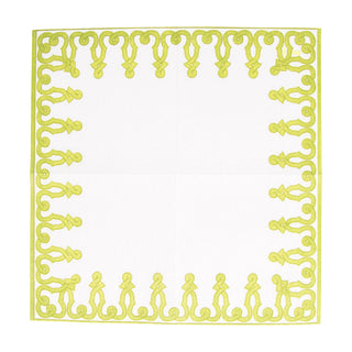 Dessin Passementerie Moss Green-Ppr Napkin Airlaid Cocktail-15 In