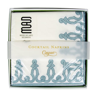 Dessin Passementerie Stone Blue-Ppr Napkin Box Cocktail-Airlaid