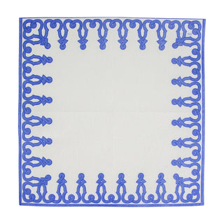 Dessin Passementerie Riviera Blue-P Napkin Airlaid Cocktail-15 In