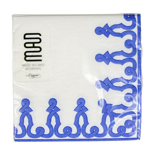 Dessin Passementerie Riviera Blue-P Napkin Airlaid Cocktail-15 In