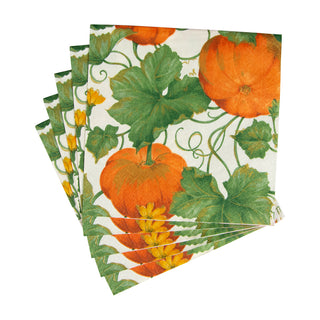 Heirloom Pumpkins Ivory/Orange Napkin Luncheon