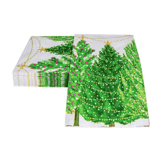 Christmas Trees With Lights Guest Towel