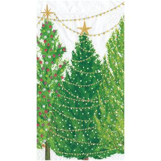 Christmas Trees With Lights Guest Towel