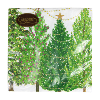 Christmas Trees With Lights Napkin Luncheon