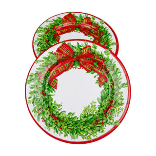 Boxwood And Berries Wreath Salad/Dessert Plates