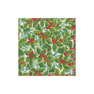 Holly And Mistletoe Napkin Cocktail