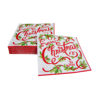 Merry Christmas To You Napkin Cocktail
