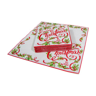 Merry Christmas To You Napkin Cocktail