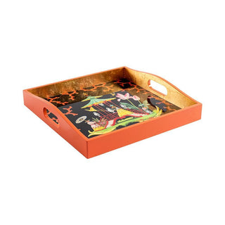 The Courtship Lacquer Square Tray-14X14