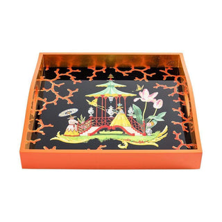 The Courtship Lacquer Square Tray-14X14