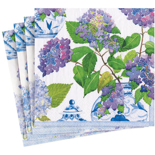 Hydrangeas And Porcelain Napkin Dinner