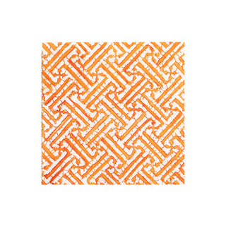 Fretwork Orange Napkin Cocktail