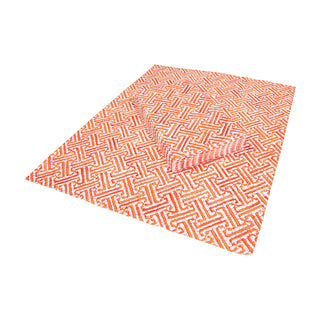 Fretwork Orange Guest Towel - package of 15