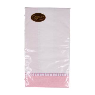Linen Border Petal Pink Guest Towel