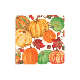 Pumpkin Field White Napkin Cocktail