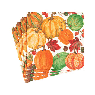 Pumpkin Field White Napkin Cocktail