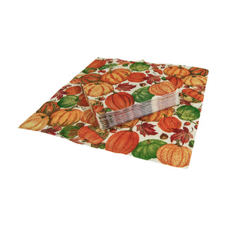 Pumpkin Field White Napkin Cocktail