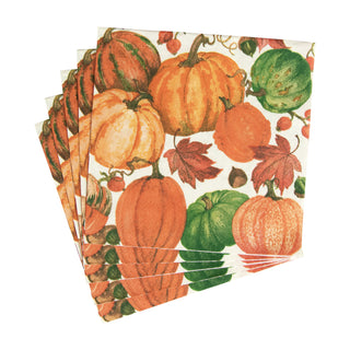 Pumpkin Field White Napkin Luncheon