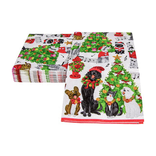Caroling Pets Guest Towel