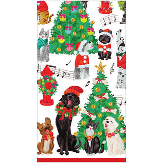 Caroling Pets Guest Towel