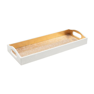 Pebble Gold Lacquer Bar Tray-20X8