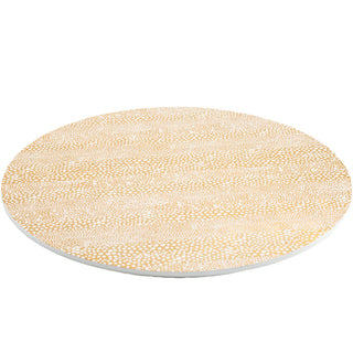 Pebble Gold Ttop Placemat Lacquer-Round 15 Inch